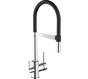 MONOMANDO DE FREGADERA 3 VIAS CAÑO FLEXIBLE